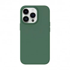 Чехол для iPhone 15 Pro max, силиконовый зеленый с поддержкой Magsafe