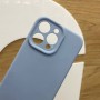 Чехол для iPhone 15 Pro max, силиконовый голубой с поддержкой Magsafe защита камеры