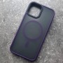 Чехол с поддержкой MagSafe для iPhone 12 / 12 Pro DFans M03 матовый тонированный фиолетовый
