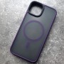 Чехол с поддержкой MagSafe для iPhone 13 DFans M03 матовый тонированный фиолетовый