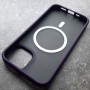 Чехол с поддержкой MagSafe для iPhone 13 DFans M03 матовый тонированный фиолетовый