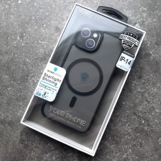 Чехол с поддержкой MagSafe для iPhone 14 DFans M03 матовый тонированный черный