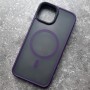Чехол с поддержкой MagSafe для iPhone 14 DFans M03 матовый тонированный фиолетовый
