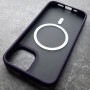 Чехол с поддержкой MagSafe для iPhone 14 DFans M03 матовый тонированный фиолетовый