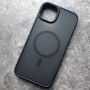Чехол с поддержкой MagSafe для iPhone 14 Plus DFans M03 матовый тонированный черный