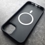 Чехол с поддержкой MagSafe для iPhone 14 Plus DFans M03 матовый тонированный черный