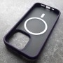 Чехол с поддержкой MagSafe для iPhone 14 Pro DFans M03 матовый тонированный фиолетовый