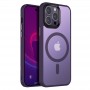 Чехол с поддержкой MagSafe для iPhone 15 Pro DFans M03 матово-фиолетовый