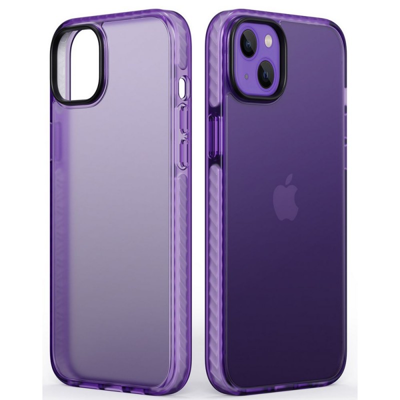 Армированный чехол для iPhone 14 Dfans M04, фиолетовый Армированный чехол для iPhone 14 Dfans M04, фиолетовый