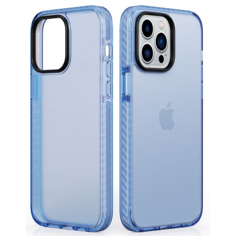 Армированный чехол для iPhone 14 Pro Max Dfans M04, голубой Армированный чехол для iPhone 14 Pro Max Dfans M04, голубой