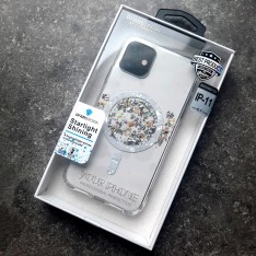 Чехол с блестками MagSafe для iPhone 11 DFans M07