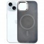 Чехол с MagSafe PC+TPU для iPhone 15, матовый с серый