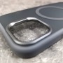 Чехол с MagSafe PC+TPU для iPhone 15, матовый с серый