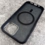 Чехол с MagSafe PC+TPU для iPhone 15, матовый с черным
