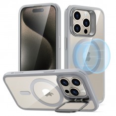 Чехол для iPhone 15 Pro ESR Classic Hybrid Case with Stash Stand, MagSafe, прозрачный с серым