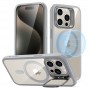 Чехол для iPhone 15 Pro ESR Classic Hybrid Case with Stash Stand, MagSafe, прозрачный с серым