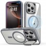 Чехол для iPhone 16 Pro ESR Classic Hybrid Case with Stash Stand, MagSafe, Clear Gray (прозрачно-серый)