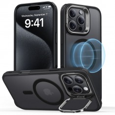Чехол для iPhone 16 Pro ESR Classic Hybrid Case with Stash Stand, MagSafe, матовый с черный
