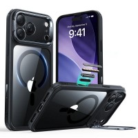 Чехол для iPhone 17 Pro ESR Classic Hybrid Case, Stash Stand, MagSafe, прозрачный с черным