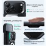 Чехол для iPhone 17 Pro ESR Classic Hybrid Case, Stash Stand, MagSafe, прозрачный с черным
