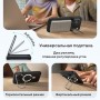 Чехол для iPhone 17 Pro ESR Classic Hybrid Case, Stash Stand, MagSafe, прозрачный с черным