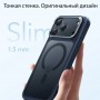 Чехол для iPhone 17 Pro ESR Classic Hybrid Case, Stash Stand, MagSafe, Frosted Blue (тонированный синий)
