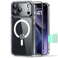 Комплект для iPhone 17 Pro Max Стекло + Чехол ESR Classic Hybrid Case, MagSafe, прозрачный
