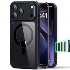 Комплект для iPhone 17 Pro Max Стекло + Чехол ESR Classic Hybrid Case, MagSafe, прозрачный с черным