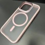 Чехол Magsafe для iPhone 16 Pro Imiko Premium Matte Case Metal Frame, Pink (розовый)