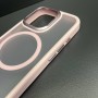Чехол Magsafe для iPhone 16 Pro Imiko Premium Matte Case Metal Frame, Pink (розовый)