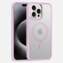 Чехол Magsafe для iPhone 16 Pro Imiko Premium Matte Case Metal Frame, Pink (розовый)