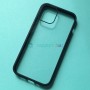 Прозрачный чехол для Apple iPhone 12 / 12 Pro с силиконовыми гранями iPaky, черный