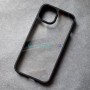 Стеклянный чехол для Apple iPhone 13 с силиконовыми гранями iPaky, черный