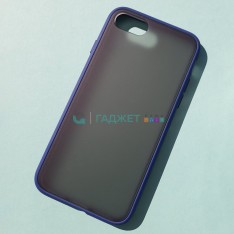 Тонированный чехол для Apple iPhone 6 / 7 / 8 / SE с силиконовыми гранями iPaky Cucoloris, синий