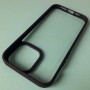 Прозрачный чехол для Apple iPhone 14 Pro Max с силиконовыми гранями iPaky Bright, черный