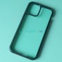 Прозрачный чехол для Apple iPhone 11 с силиконовыми гранями iPaky Mijia, темно-зеленый