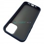 Тонированный чехол для Apple iPhone 12 / 12 Pro с силиконовыми гранями iPaky Cucoloris, синий
