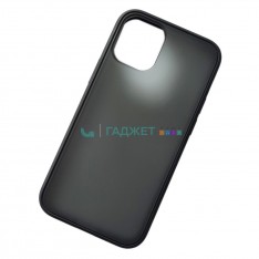 Тонированный чехол для Apple iPhone 12 Mini с силиконовыми гранями iPaky Cucoloris, черный