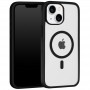 Чехол с MagSafe PC+TPU для iPhone 13, iPaky Bright Series, прозрачный с черным
