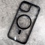 Чехол с MagSafe PC+TPU для iPhone 13, iPaky Bright Series, прозрачный с черным