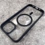 Чехол с MagSafe PC+TPU для iPhone 13, iPaky Bright Series, прозрачный с черным