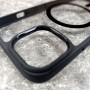 Чехол с MagSafe PC+TPU для iPhone 13, iPaky Bright Series, прозрачный с черным