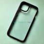 Прозрачный чехол для Apple iPhone 13 с силиконовыми гранями iPaky Mijia, черный