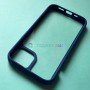 Прозрачный чехол для Apple iPhone 13 с силиконовыми гранями iPaky Mijia, синий