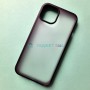 Матовый белый чехол для Apple iPhone 13 с черными силиконовыми гранями iPaky Shadow Sand