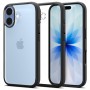 Чехол PC+TPU для iPhone 17, iPaky Bright Series, прозрачный с черным