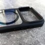 Чехол с MagSafe PC+TPU для iPhone 17 Pro, iPaky Bright Series, прозрачный с черным