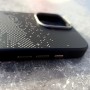 Карбоновый чехол для iPhone 17, iPefet, пиксели серый