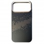 Карбоновый чехол для iPhone 17 Pro Max, iPefet, пиксели коричневый