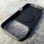Карбоновый чехол для iPhone 17 Pro, iPefet, пиксели серый